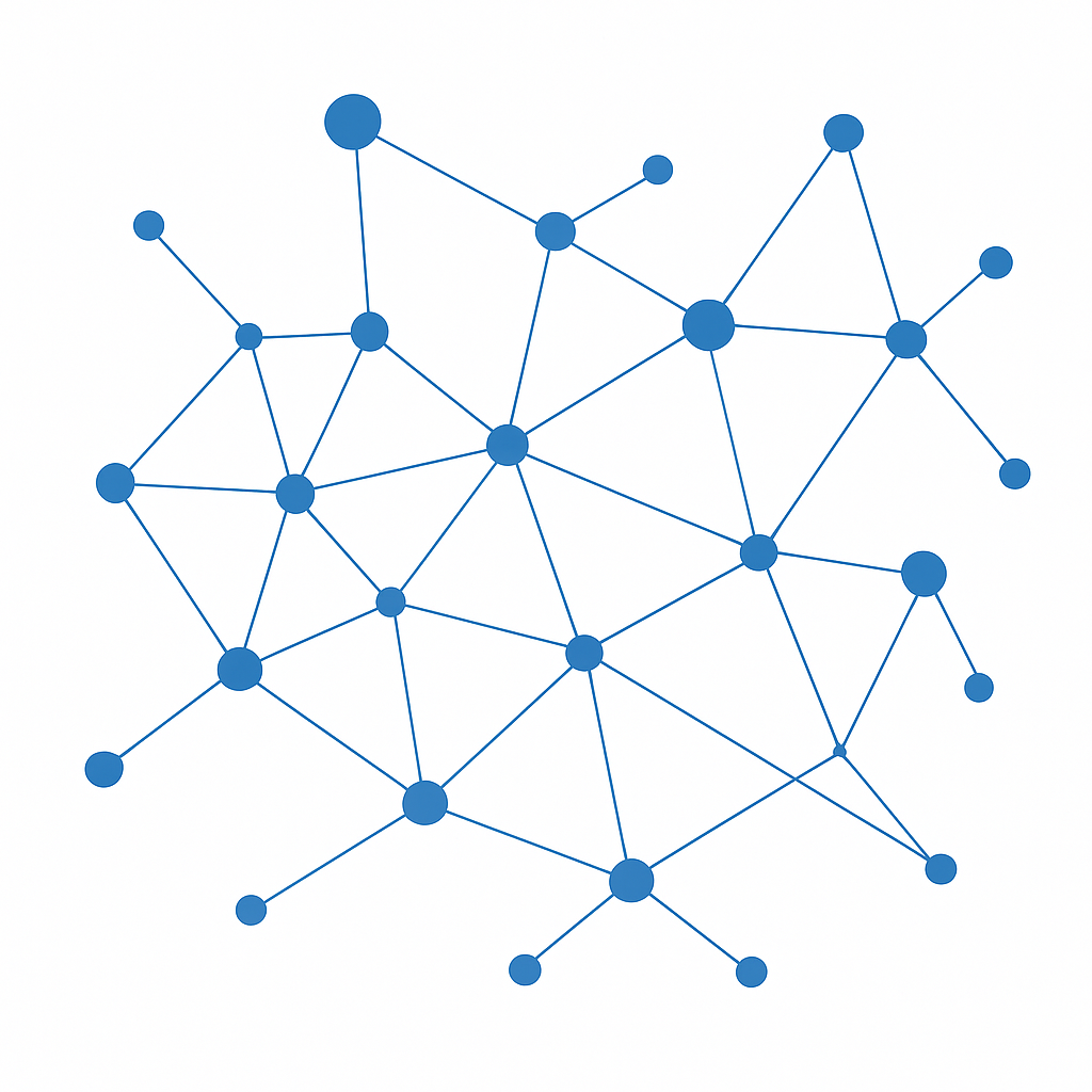 Abstract network illustration symbolising partnership and collaboration